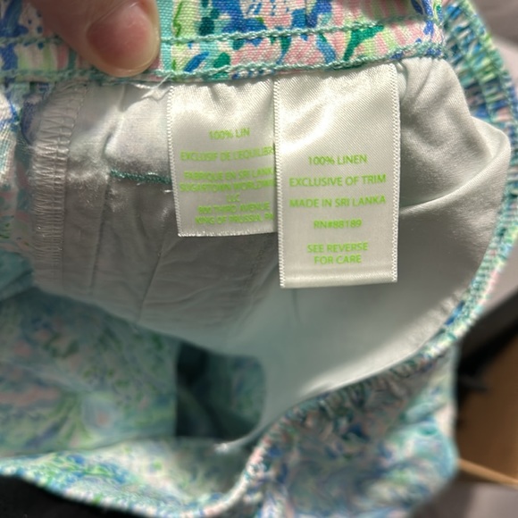 NWT XL 31" Taron Mid-Rise Linen Pant in Surf Blue Soleil It On Me - Picture 3 of 3